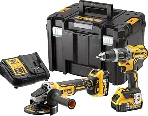 DeWalt DCK2080P2T-QW 2 Tool Kit XR 18V 5Ah-Li-Ion Brushless - DCD796 Compact Impact Driver - 125mm Grinder DCG405 - Image 1