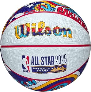 Wilson 2025 NBA All Star WZ3020201XB Mini Basketball Unisex White 3 EU - Image 1