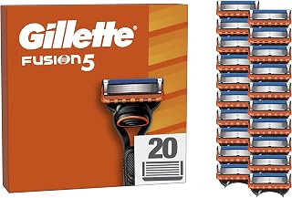 Gillette Recharges De Rasoir Fusion5 Pour Hommes, Pack De 20, AUTHENTIQUES, Cartouches Avec Bande Lubrifiante Et 5 Lames Pour Un Rasage Manuel Efficace, Compatibles Avec Les Manches De La Série Fusion - Image 1
