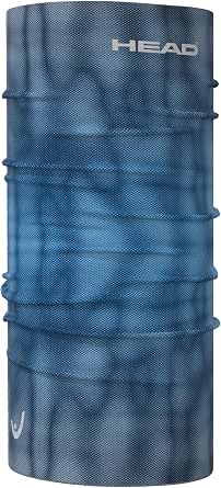 HEAD Original Tube Batik Unisex Multifunctional Scarf for Men and Women, Windproof Skiing, Cycling, UV Protection, Bandana Tube, Blue, One Size, Blue, One Size - Image 1