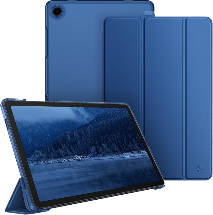 FINTIE Case for Samsung Galaxy Tab A11 Plus (A11+) 11 inch 2025 and Galaxy Tab A9 Plus (A9+) 11 inch 2023, Transparent Frosted Hard Case Cover, Slim and Light, Navy Blue - Image 1