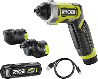 RYOBI - Tournevis 4V USB Lithium Kit Complet RSD4-120TA2 - Têtes Interchangeables - Pour Vissage Angles, Ras de Paroi & Tiroirs - Inclus Batterie 2,0Ah & Câble - Image 1