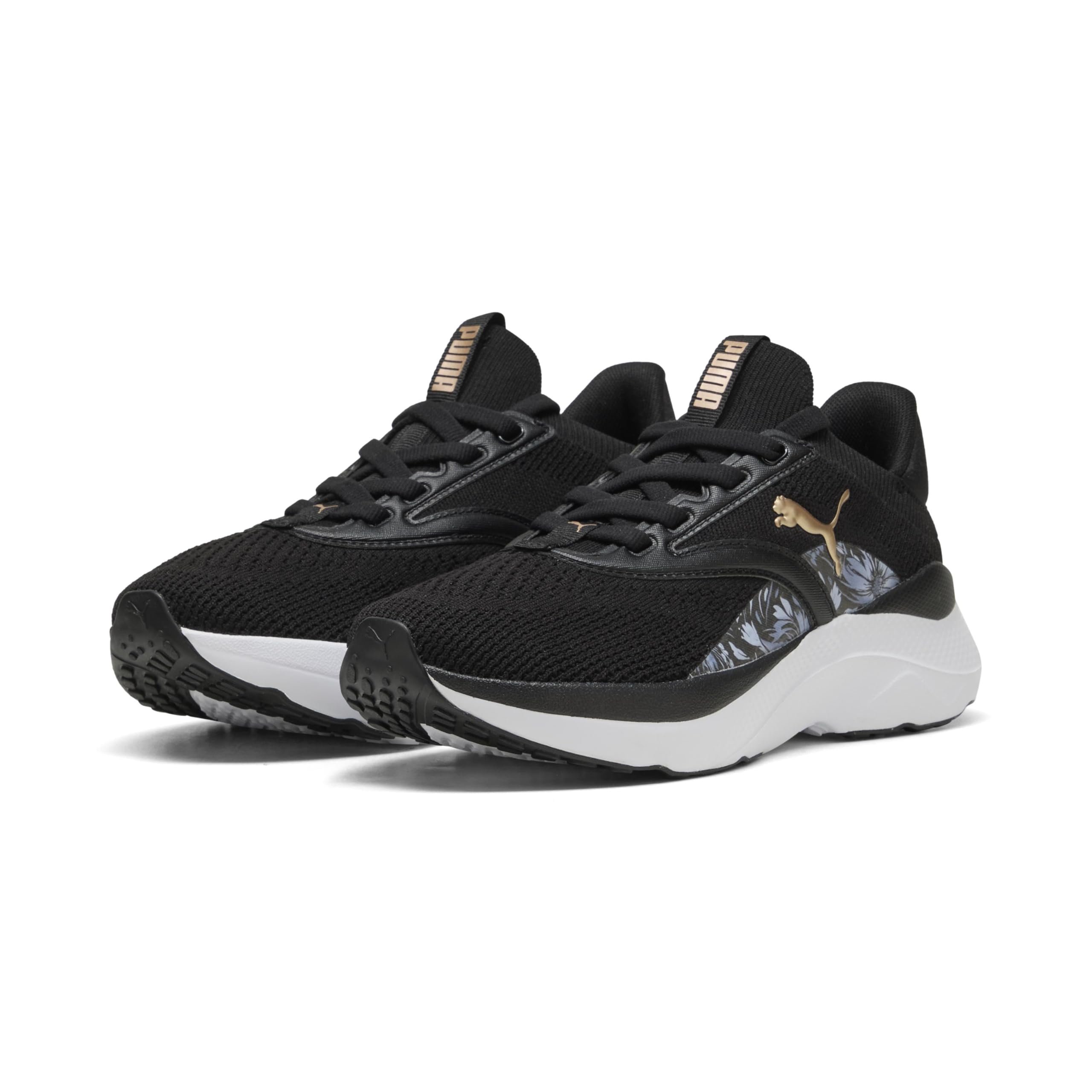 PUMA Softride Mayve Bloom WNS Women's Road Running Shoes, PUMA Black, Rose Gold, 40.5 EU - Image 1