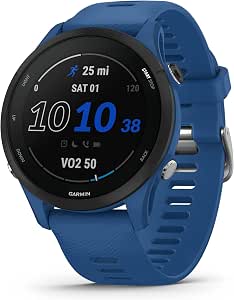 Garmin Forerunner® 255 GPS Running Smart Watch Advanced Insights Long Life Battery Tide Blue - Image 1