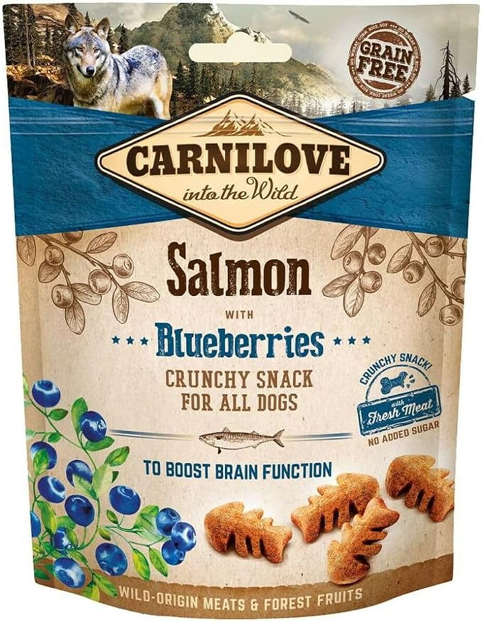 Crunchy Snack Carnilove Salmon & Blueberries Dog 200g - Image 1