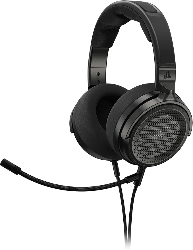 Corsair Virtuoso Pro Wired Open Gaming Headset - Detachable Unidirectional Microphone - 50mm Graphene Conductors - 20Hz-40kHz Frequency Response - Carbon - Image 1