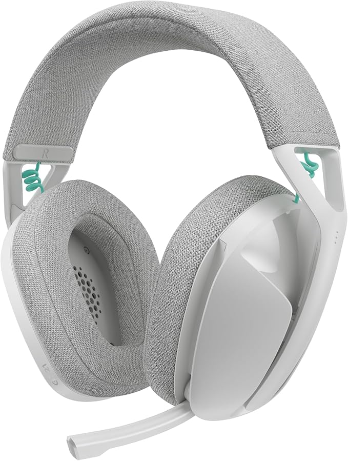 Logitech G G321 Lightspeed, Wireless Bluetooth Gaming Headset, Dynamic Comfort & Adjustment, 16kHz Stem Microphone, 20H Playtime, PC, PS4, PS5, Nintendo Switch, Mobile - White - Image 1
