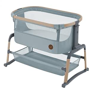 Maxi-Cosi Iora Air Cosleeping Crib, Breathable Mesh, 0-6 Months (9 kg), Baby Cot, Swing Mode, 5 Heights, Sliding System, Easy to Transport, 2 Wheels, Beyond Grey - Image 1