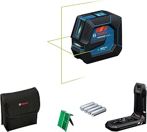 Bosch Professional Laser Lines GLL 20-22 G (LB 10 mounting bracket, green laser, for indoor use, dual power supply, 2 x 1.5V LR6 batteries, protective case) - Image 1