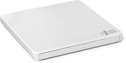 Hitachi-LG 150937 GP60 External DVD Drive, Slim Portable DVD Burner/Writer/Player for Laptop, Windows and Mac OS Compatible, USB 2.0, 8x Read/Write Speed, Blanc - Image 1