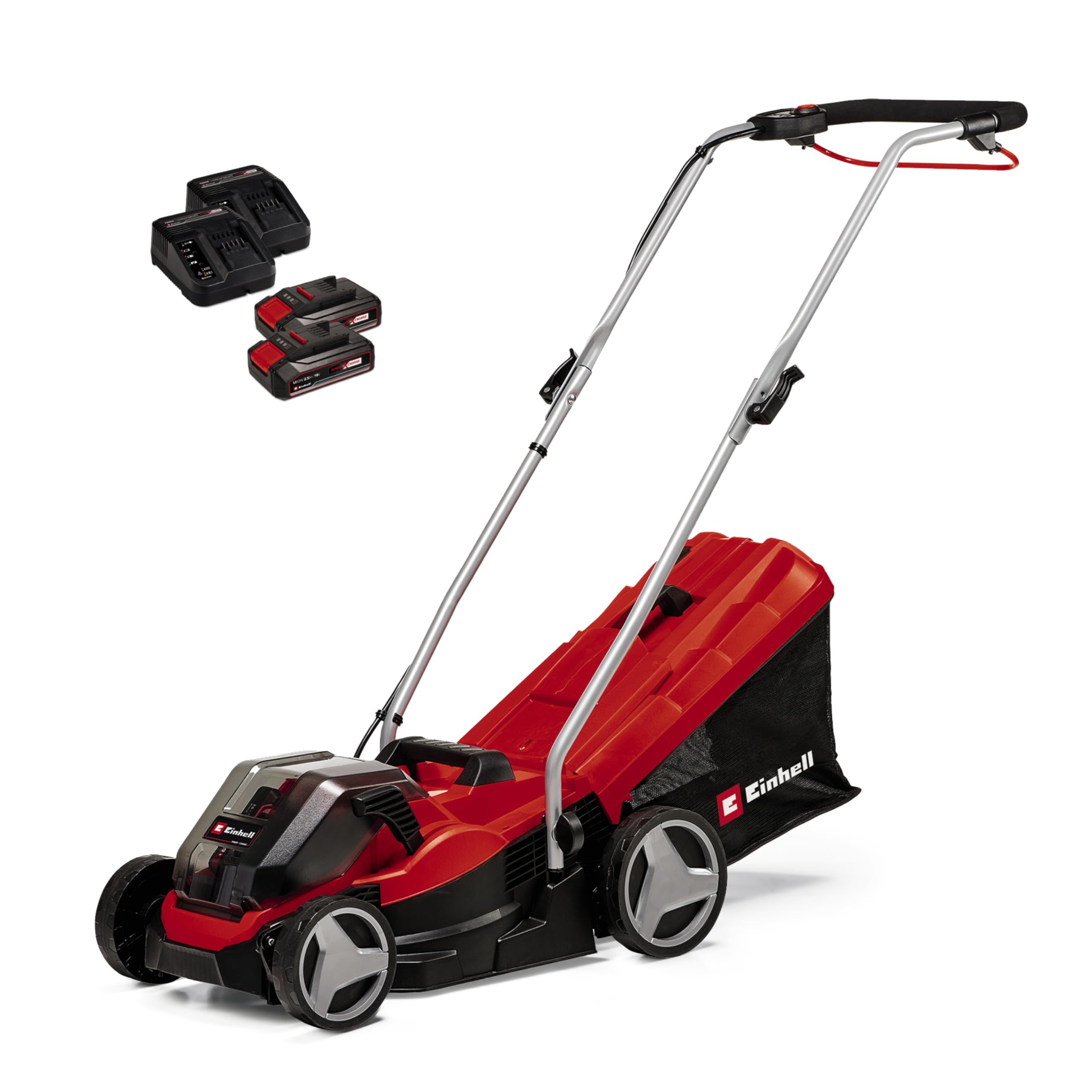 Einhell GE-CM 36/33 Li Kit Cordless Lawnmower - Power X-Change (36 V, 33 cm Cutting Width) Comes with 2 x 2.5 Ah Batteries and 2 Chargers - Image 1