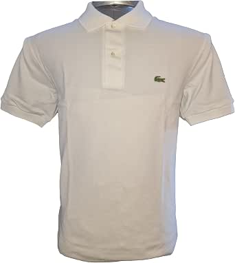 Lacoste L1221 Mens Classic Fit Organic Polo Shirt White - Image 1