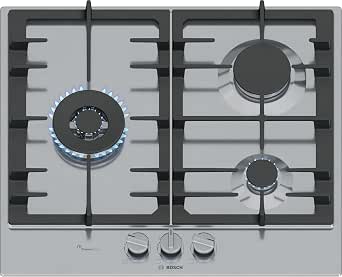 Bosch PCC6A5I90, Series 6, Gas Hob, 3 Burns, 60 cm, Stainless Steel - Image 1