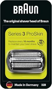 Braun 32B Black Original Replacement Razor Head Compatible with ProSkin Series 3 Razors - Image 1