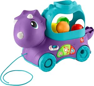 Fisher-Price Triceratops Ball Launcher with Sound and Light Effects, 3 Levels of Learning Progressive Awakening, French Version, Children's Toy, from 12 Months, HNR56 - Image 1