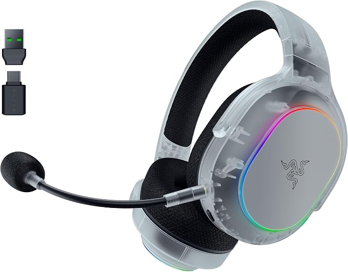 Razer Barracuda X Chroma Phantom White - Multi-Platform Wireless Gaming Headset - 285g - 40mm Triforce Speakers - Dual HyperSpeed & Bluetooth Wireless Connection - RGB | Phantom White Edition - Image 1