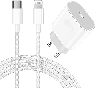 Chargeur Rapide Certifié Apple MFi pour iPhone 14/13/12/11/Pro Max Plus Mini SE XR X XS 8 7 6, Adaptateur Secteur USB-C 25 W avec Câble Lightning 1m, USB-C Power Delivery Charger - Image 1