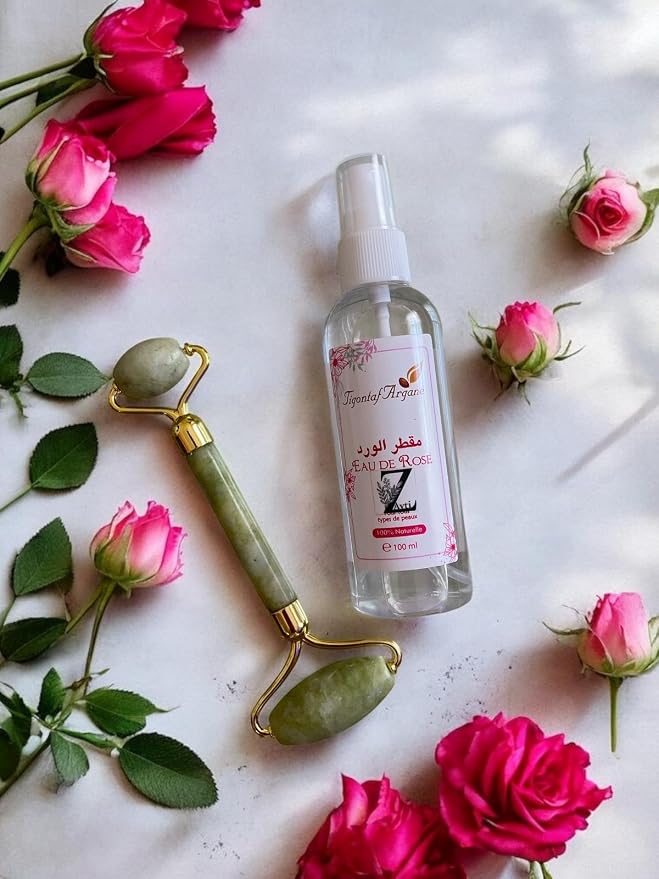 DAMASSE ROSE HYDROLAT FROM THE VALLEY MEGOUNA IN MOROCCO 100% Pure & Natural | Face, Eye, Body, Hair | Rose Water | Spray (100 ml) - Image 1