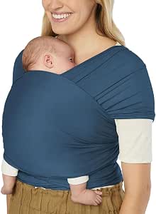 Ergobaby Newborn Baby Sling Newborn to 25 lbs, Aura Knit Recycled Fabric Baby Wrap Carrier Sling Elastic Breathable Unisex Twilight Navy - Image 1