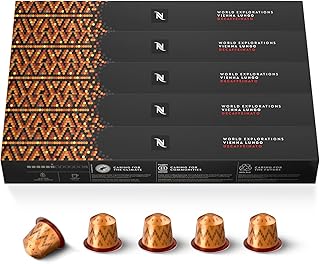 Nespresso Original - Bundle 50 Capsules de Café Vienna Lungo Décaffeinato - Torréfaction Légère, Intensité Équilibrée - Pour Lungo (5 étuis de 10) - Image 1