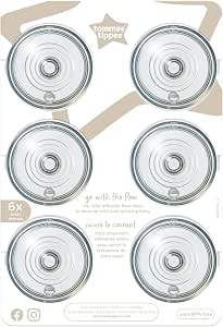 Tommee Tippee Closer to Nature Baby Bottle Nipples with Anti-Colic Valve, Fast Flow, 6 Months+, Pack of 6 423681 - Image 1