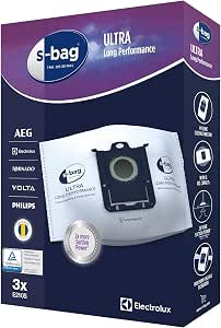 Electrolux, Set of 3 Vacuum Cleaner Bags, S-Bag Ultra Long Performance, Excellent Filtration, Hygienic Automatic Closure, 5L, E210S [Energy Class B] - Image 1