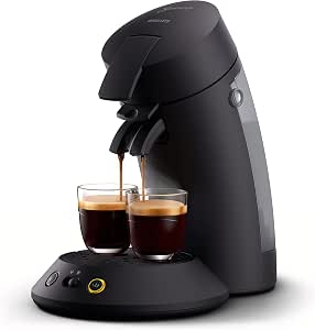 Philips Domestic Appliances SENSEO Coffee Pod Machine Coffee Intensity Selection Coffee Boost Technology Green Product Piano Black (CSA210/22) - Image 1