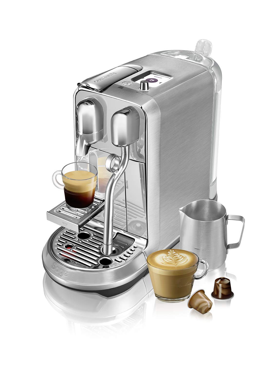 Nespresso Creatista Plus Coffee Maker Chrome SNE800BSS, Sage Appliances - Image 1