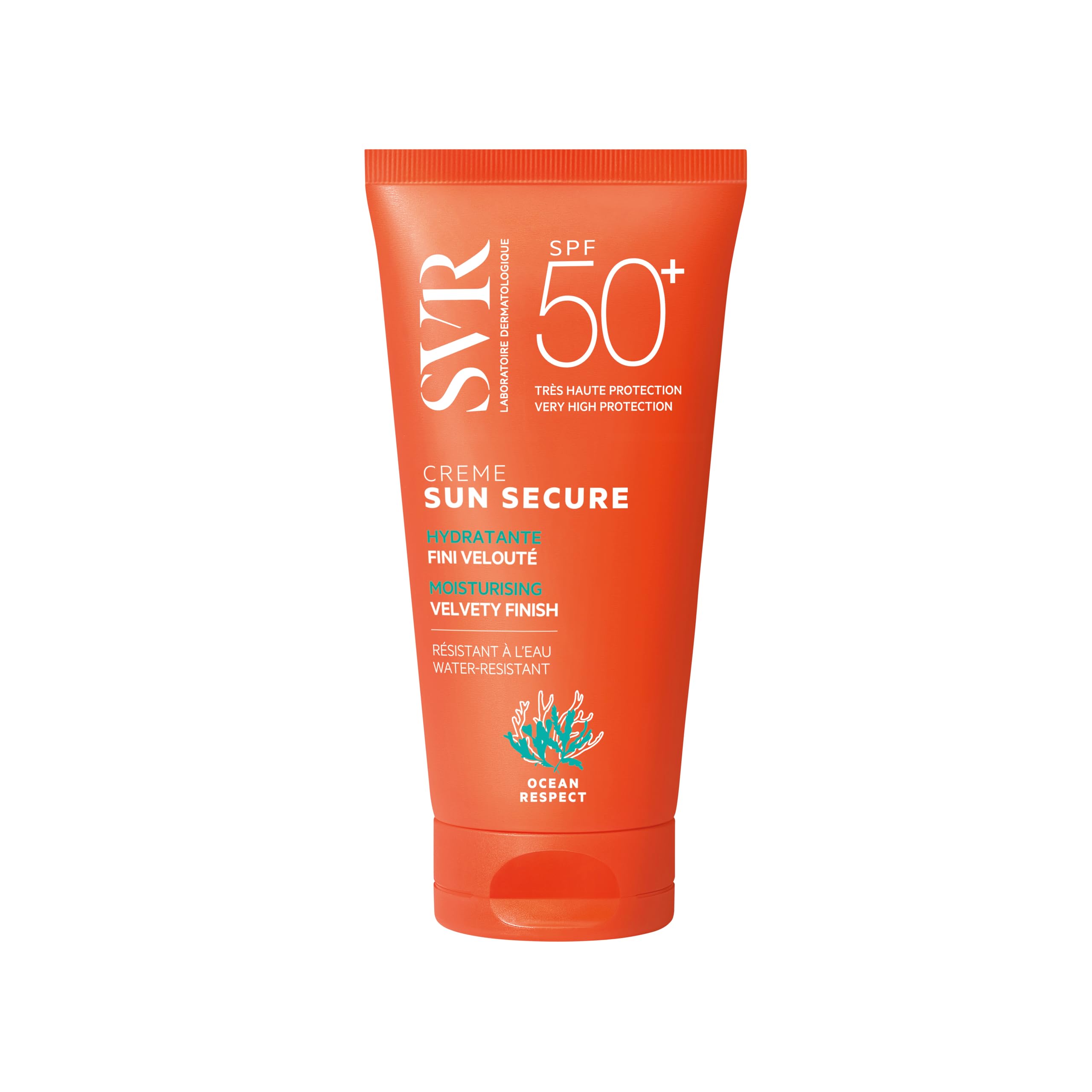 SVR - Sun Secure Crème SPF50+ - Moisturizing sun cream with invisible finish – Very high UVA, UVB, infrared & visible light protection – Normal to dry skin – Niacinamide, Vitamin E – 50 ml - Image 1