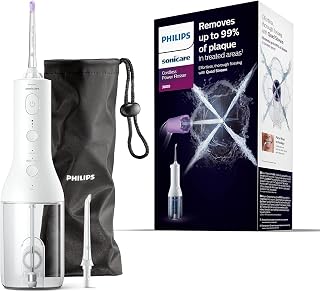 Sonicare Jet dentaire Power Flosser 3000 sans fil, Blanc (modèle HX3826/31) - Image 1