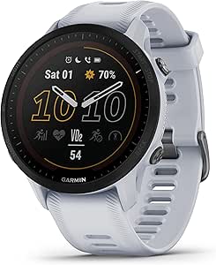 Garmin Forerunner 955 Solar White Stone/Black - Image 1