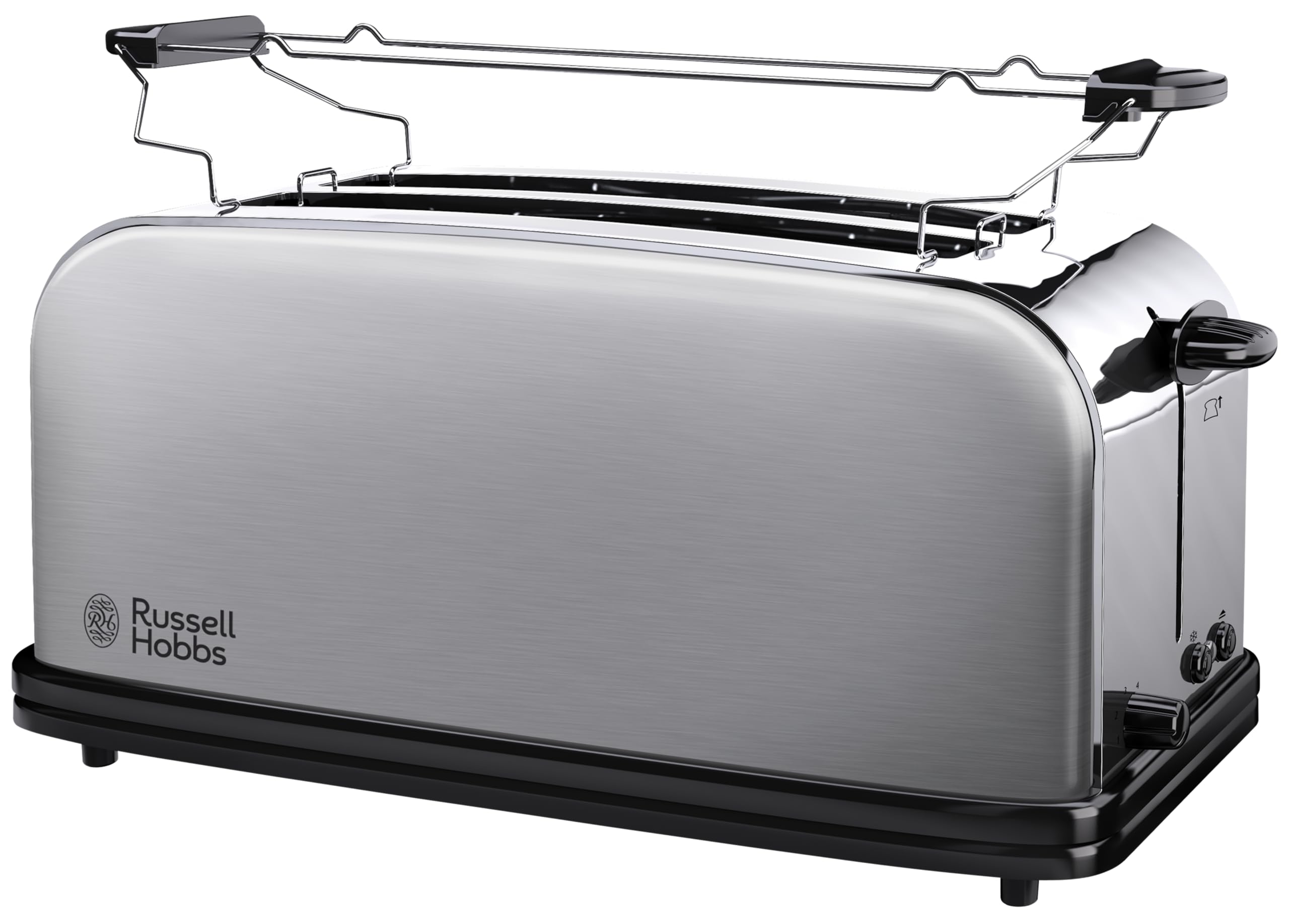 Russell Hobbs Toaster [2 Long Slots, 4 Toasts/ 2 Chopsticks Slices] Adventure Stainless Steel (Wide Slots, 6 Levels of Fast Burning, Raise, Thaw & Ware) 23610-56 - Image 1