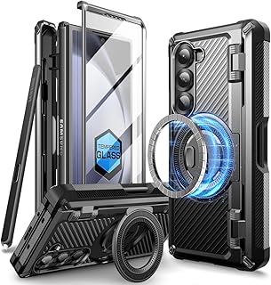 SUPCASE Coque pour Samsung Galaxy Z Fold 6 avec Porte-Stylet [MagSafe Compatible] [Protecteur d'Ecran & Support Anneau Magnétique] [Mag Pro] [Protection Robuste Qualité Militaire] pour Z Fold 6, Noir - Image 1