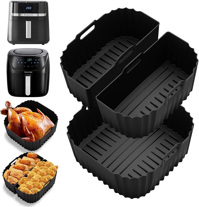 Russell Hobbs 3 in 1 Air Fryer Accessory, XXL 8L Silicone Hot Air Fryer, Reusable, Silicone Insert - Image 1