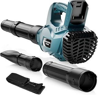 Souffleur à Batterie, Souffleur de Feuilles sans Fil pour Bosch 21V Batterie, Bandoulière, Moteur sans Balais, Vitesse Max 300 km/h, 3 Sections de Buses, 6 Vitesse Variable (Pas de Batterie) - Image 1