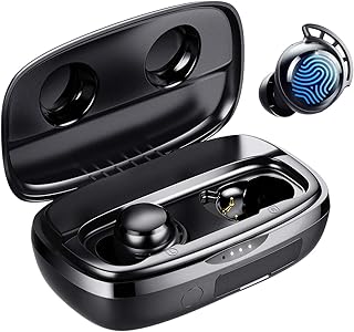 Wireless Bluetooth Headphones, Bluetooth 5.3 Earbuds with ENC Reduction, Wireless Earphones, IPX8 Waterproof 110 Hours Playtime, Bluetooth Earphone Black - Image 1
