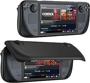 ProCase Steam Deck Case, Flip Cover Compatible with 7 Inch Valve Steam Deck Case Magnetic Removable Protective Cover Front Steam Deck Skin 2021 Accessories -Black - Image 1