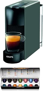 Nespresso Krups XN110BRD Essenza Mini Capsule Coffee Machine | 0.6 L | 19 Bar | Energy Saving Mode | Grey | Energy Class A          [Energy Class A+] - Image 1