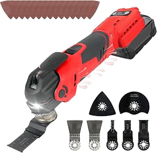 Oscillating Multi Tool Compatible with Milwaukee 18V Battery (No Battery), Brushless Oscillating Tool, 5 Variable Speed, 4° Oscillation Angle for Cutting Sanding and Scraping - Image 1