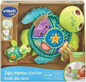 VTech - Juju, Mommy Turtle Awakening Senses, Interactive and Sensory Baby Soft Toy Made with More Durable Materials, Musical Learning Toy, Baby Gift from 6 Months - Image 1