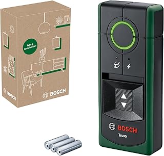 Bosch détecteur Truvo 2ème génération (commande par bouton unique, détection facile de câbles électriques sous tension et de métal jusqu’à 70 mm de profondeur, dans boîte carton e-commerce) - Image 1