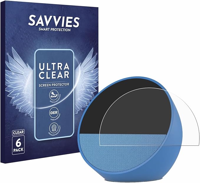 savvies Protection Ecran pour Amazon Echo Spot 2024 6 Pièces - Film Protection Ultra Clair - Image 1