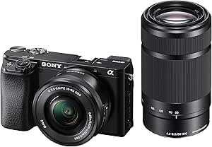 Sony Alpha 6100 | APS-C Hybrid Digital Camera in Kit E-Zoom Lenses 16-50mm f/3.5-5.6 PZ OSS and E 55-210mm f/4.5-6.3 OSS (AF in 0.02s, Eye Tracking, 4K Video, Selfie Screen fie Vlogging) - Image 1