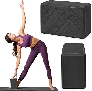 Gaiam Bloc de yoga en mousse EVA sans latex Surface souple antidérapante pour yoga, pilates, méditation, mixte adulte, 05-63749, Navajo noir. - Image 1