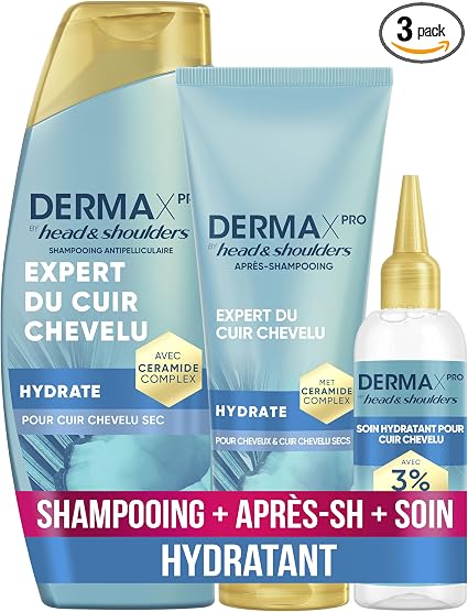 Head & Shoulders DermaXPro Hydrate Shampoo 250ml, With Ceramic Complex, For Dry Scalp Helps Strengthen Skin Barrier, 72H Hydration - Image 1