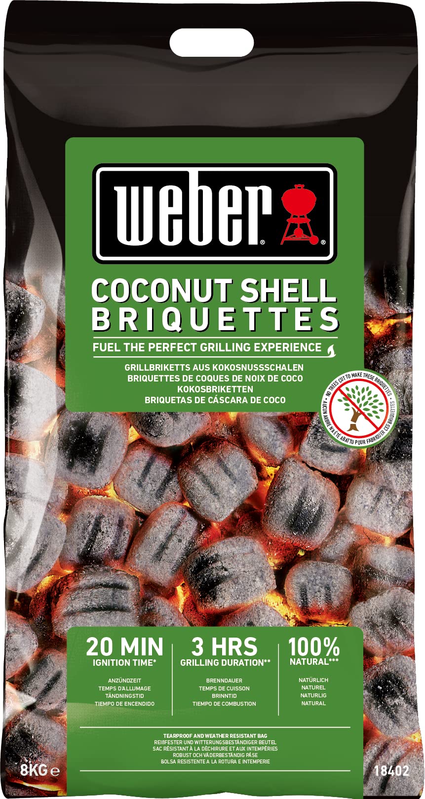 Weber Coconut Briquettes 8 kg Black - Image 1