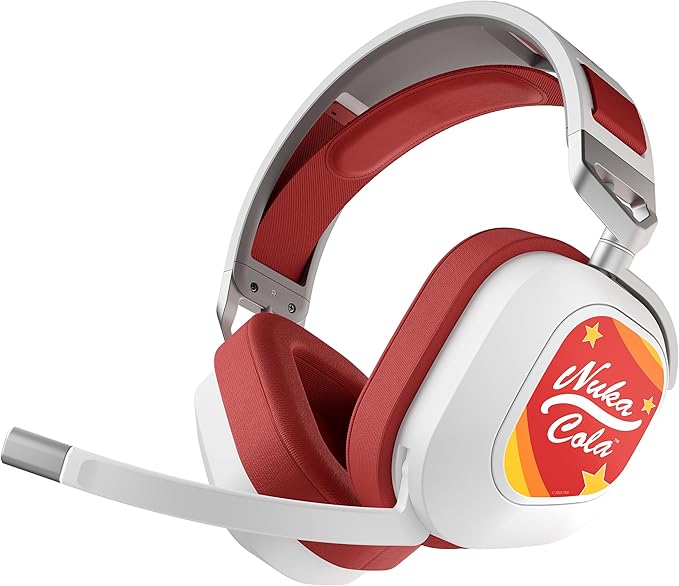 Corsair HS80 RGB Wireless Fallout Nuka-Cola Edition Gaming Headset - Dolby Atmos, Low Latency, Omnidirectional Microphone, Wireless Up to 18 Metres, 20 Hours of Battery Life - PC, Mac, PS5, PS4 - Image 1