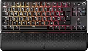 Corsair K70 Core TKL Wireless RGB Keyless Mechanical Gaming Keyboard - MLX Red v2 Linear Switches Pre-Lubricated - ABS Key Caps - AZERTY FR - Black - Image 1