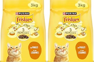 FRISKIES | Chat | Croquettes complètes pour Chats Adultes | Au Poulet et aux Légumes | Aliment Complet Riche en Vitamines et Minéraux | Sac | 3 KG (Lot de 2) - Image 1