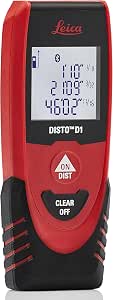 Leica DISTO D1 Laser Distance Meter with Bluetooth 4.0 Black / Red 36.6 m - Image 1